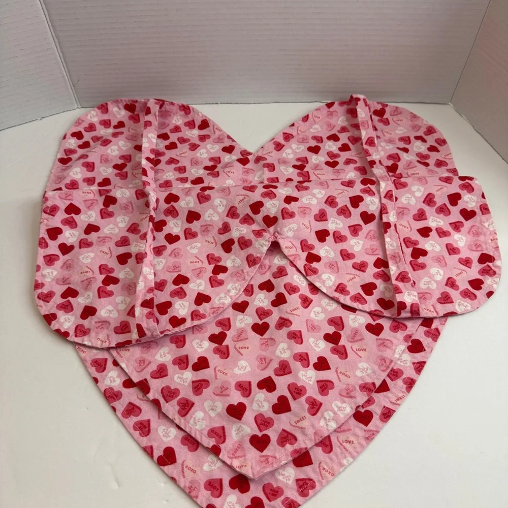🆕 Handmade Reversible Heart Makeup 💄 Apron 💖 “Love Hearts” Design by Me 💖